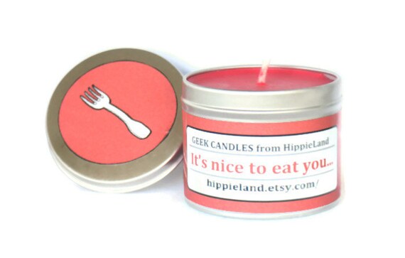 Hannibal Scented Soy Tin Candle 4oz. Chocolate, Soy Candle, Scented Candle, Geek Candle. Mysterious. Geek Gift. Soy Candles. Book Candle.