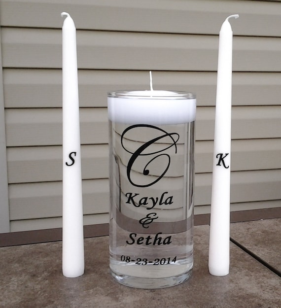 Personalized Wedding Floating Unity Candle Set By Valuevinylart 2216