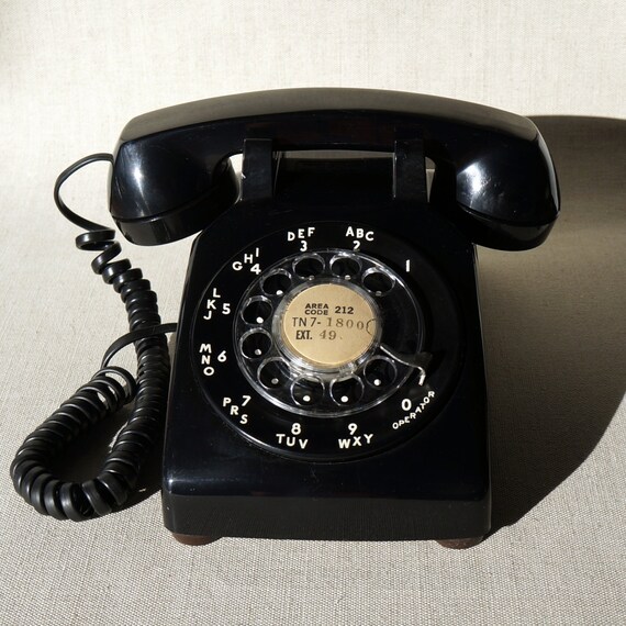 RESTORED vintage rotary phone 1978 Black Western Electric