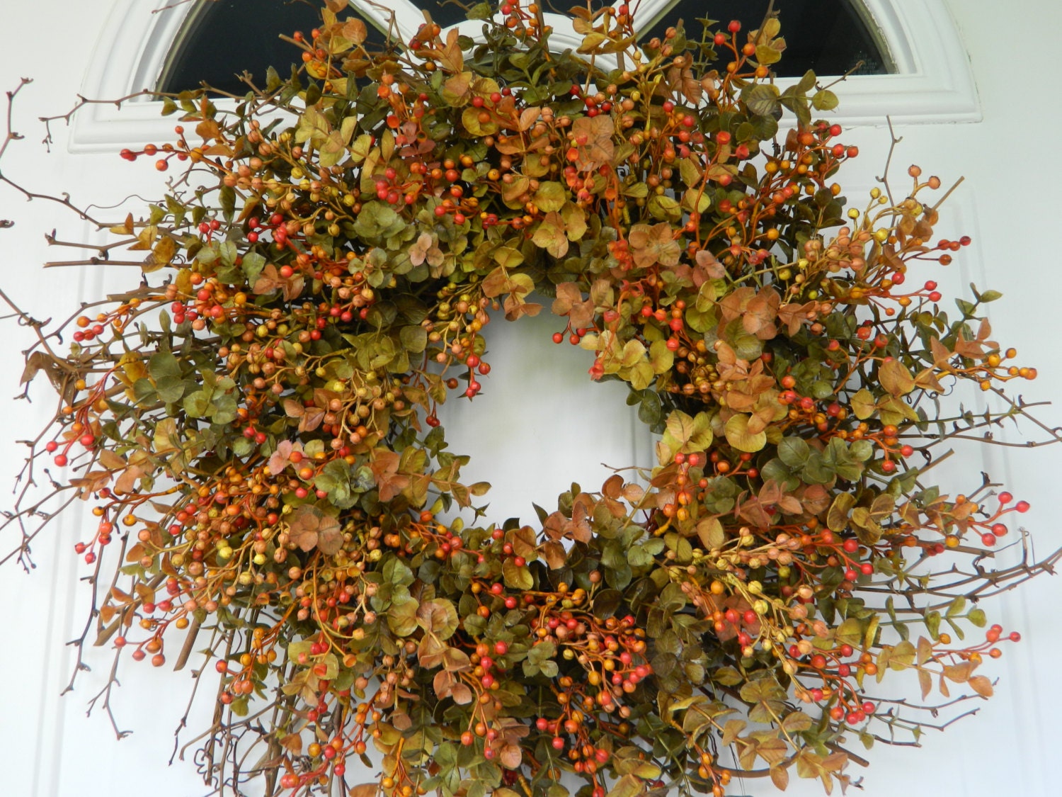 Fall Eucalyptus Wreath Fall Wreath Autumn Wreathfall Berry 