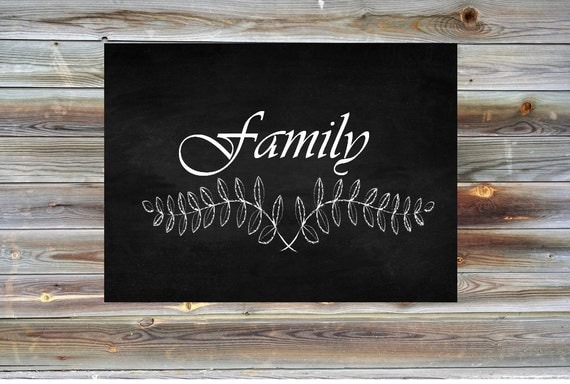 Family Chalkboard Printable Family Chalkboard Printable