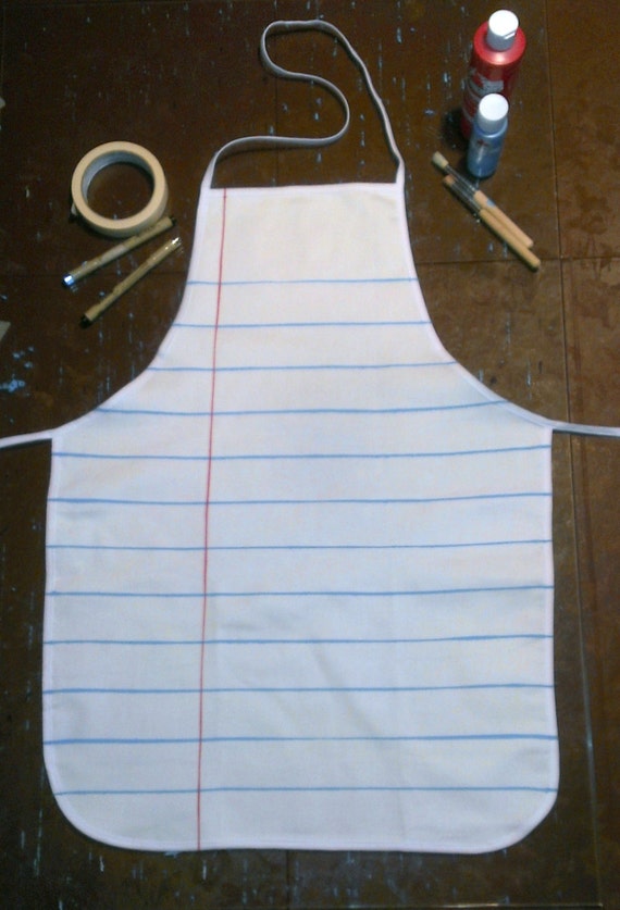 Notebook Paper Graphic© Apron Makes A Fun And Unique Gift Chart Paper Apron