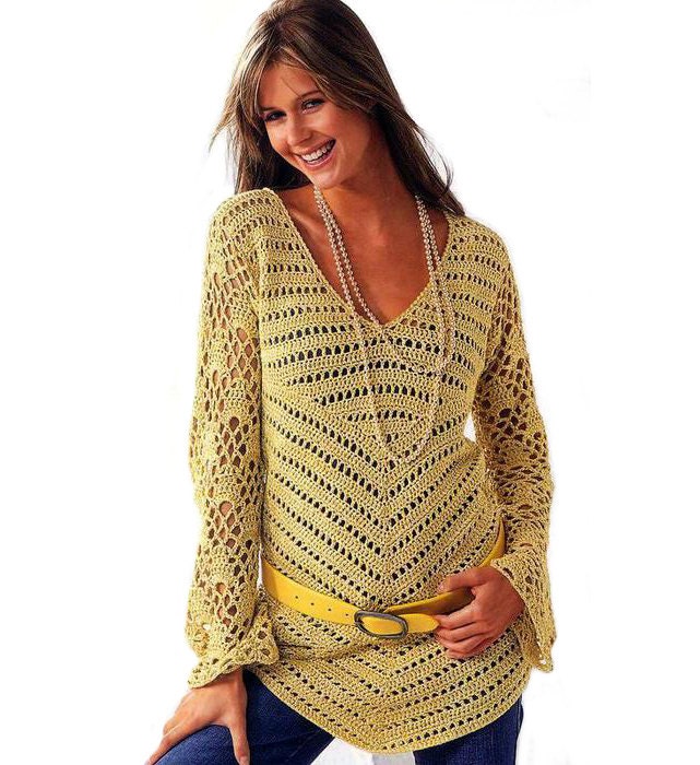 Crochet tunic PATTERN casual crochet tunic pattern