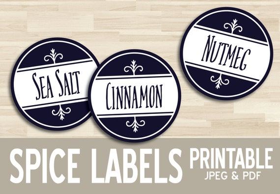 printable spice labels 2 round circle sticker