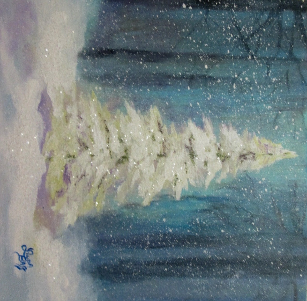christmas tree painting original by followthepaintedroad christmas tree painting original by followthepaintedroad