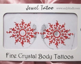 Intimate Vajazzle Erotic Red Nipple Non Piercing Temporary Stick On