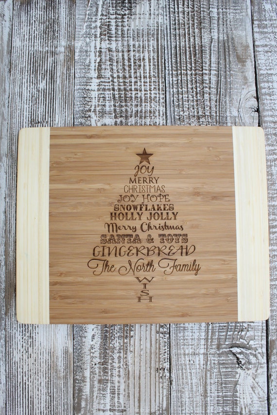 Personalized Cutting board Christmas Cutting by LetsEngraveIt