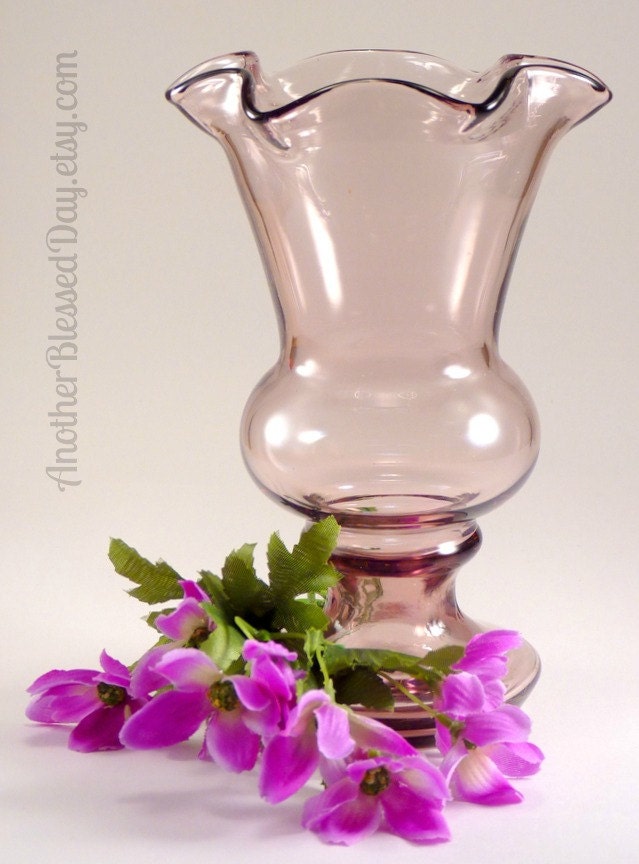 Vintage Light Purple Glass Vase