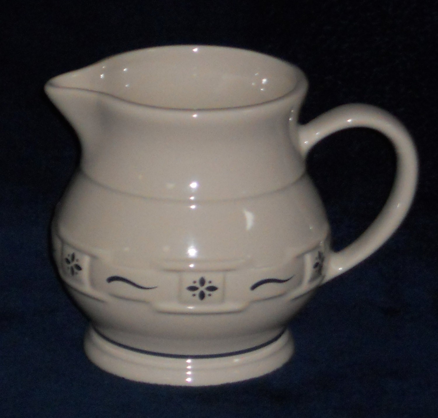 Longaberger Pottery Juice Pitcher Retired 32 oz Pitcher