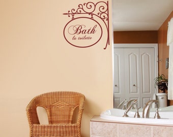 Popular items for bathroom wall decal on Etsy