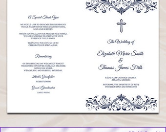 catholic wedding program template