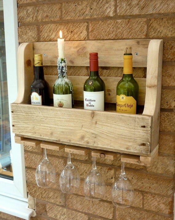 Rustic Wooden Wine Rack by Henwoods on Etsy