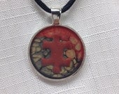 Autism jewelry- Autism necklace free shipping hand-painted puzzle piece necklace