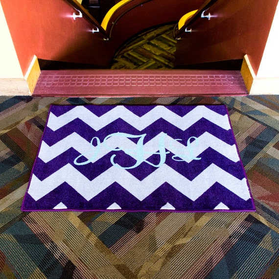 Items similar to Custom Monogram Floor Mats Chevron on Etsy