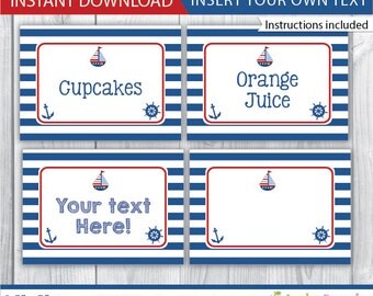 Nautical table card | Etsy