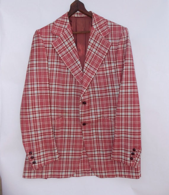 Pink Plaid Suit Jacket