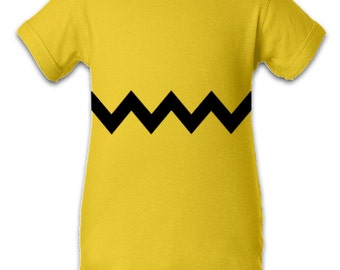 Charlie Brown inspired Character Onesie Infant Baby Newborn Onesie Creeper Crawler One Piece Bodysuit 100% combed ringspun cotton