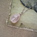 Solo Rose - Genuine Rose Quartz Faceted Briolette - Necklace