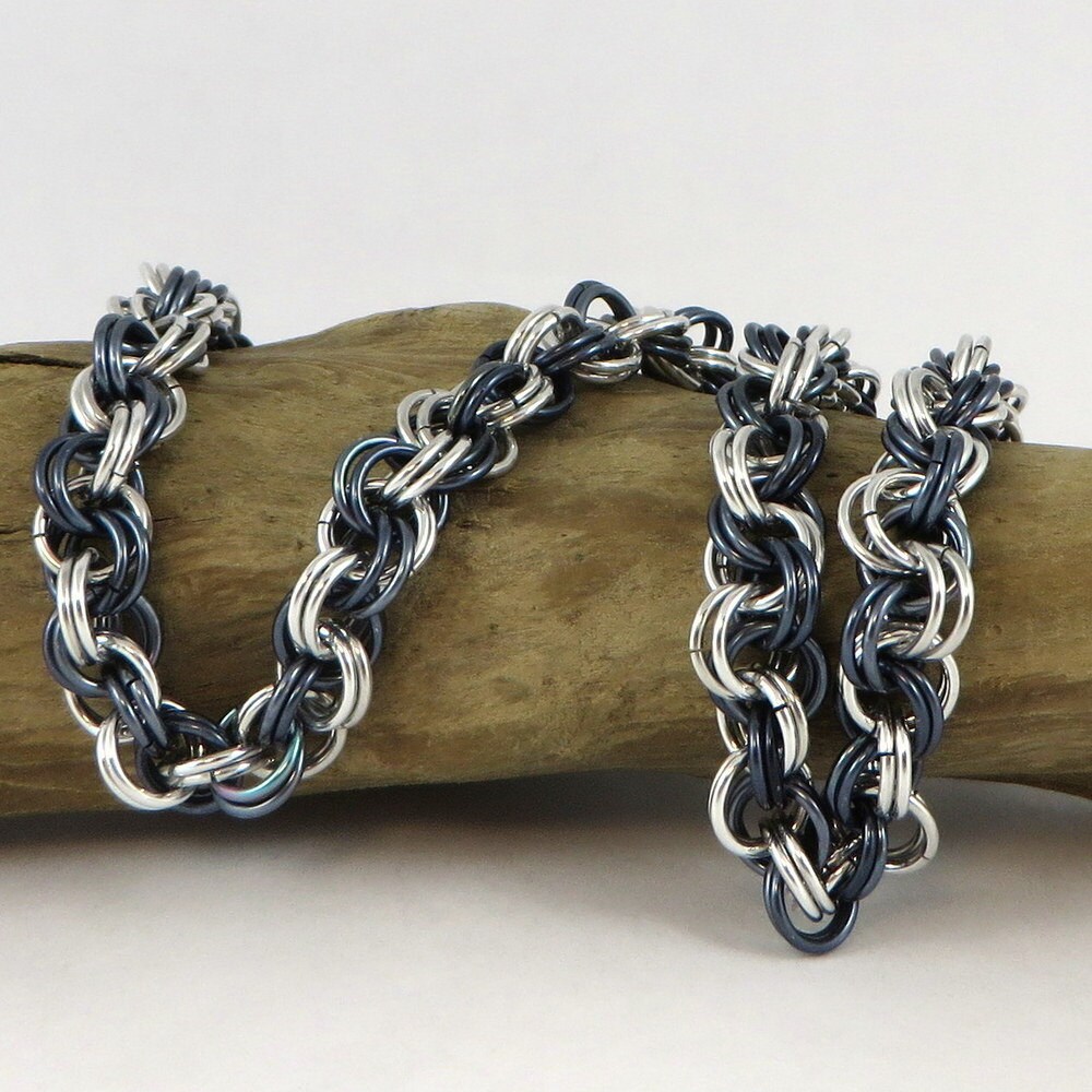 Chainmail Necklace Spiral Chainmaille Necklace Iridescent