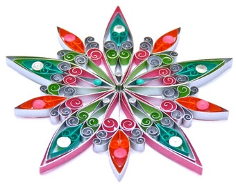 Christmas decoration, Eco-friendly, quilled - Large