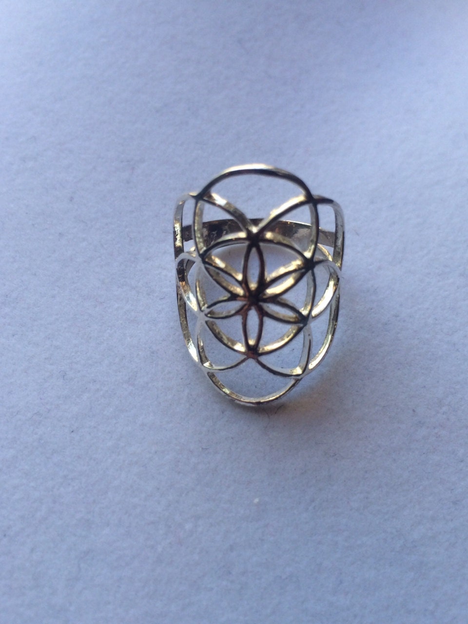 Seed Of Life Sterling Silver Pendant - Sacred Geometry Jewelry - 1 Inch Diameter - View #12