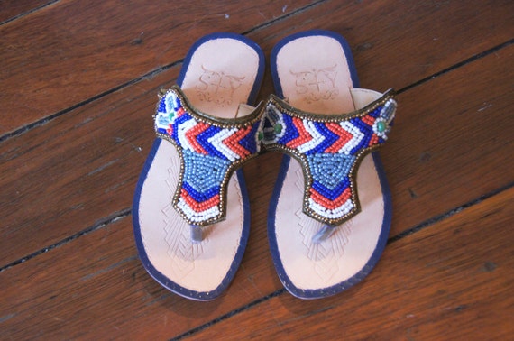 ON SALE Kids Zulu Tribal Leather Sandals handmade by SHAIZY
