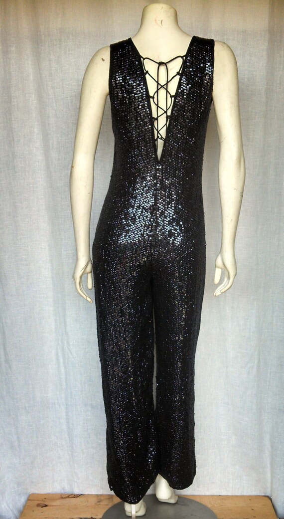 Vintage 70s Sequin Jumpsuit by vintagehautehaus on Etsy