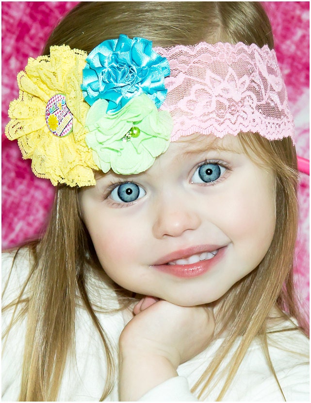 Daddy’s Little Sunshine, Spring Baby Headband, Yellow Headband, Pink ...