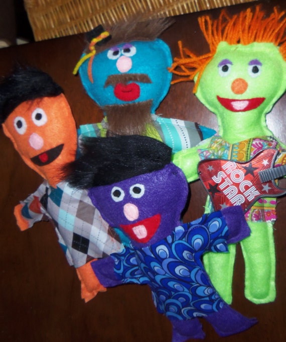 4 Sesame Street Plush characters Little Jerry and by ToysNMoore