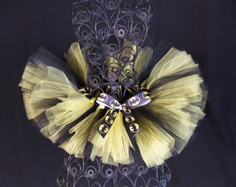 Batman inspired tutu black and yellow tutu superhero tutu
