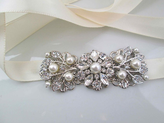 pearl ribbon headband