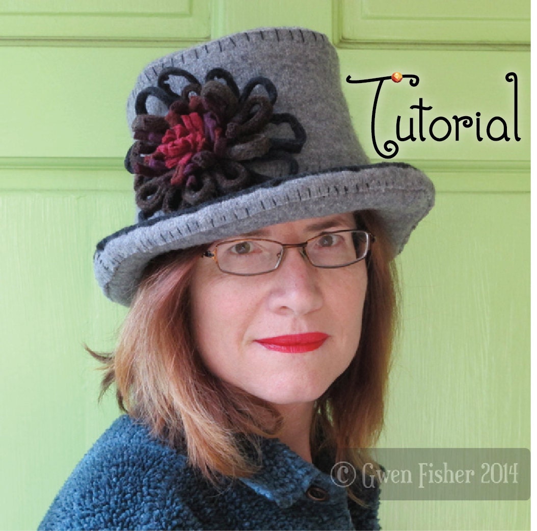 TUTORIAL Top  Hat  Pattern felted wool sweaters 