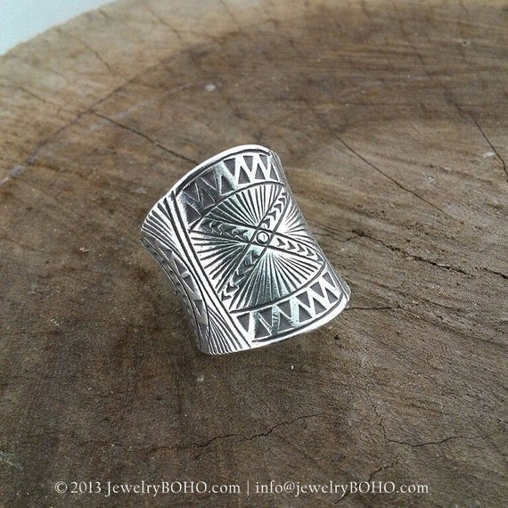 BOHO 925 Silver Ring-Gypsy Hippie Ring,Bohemian style,Statement Ring ...