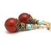Earrings Carnelian Sleeping Beauty Turquoise 14kt Goldfill Gemstone Earrings