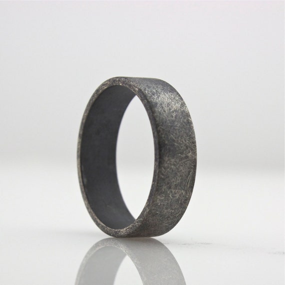 Wide Sterling Silver Ring - Mens Wedding Band - Mens Wedding Ring - 6 ...