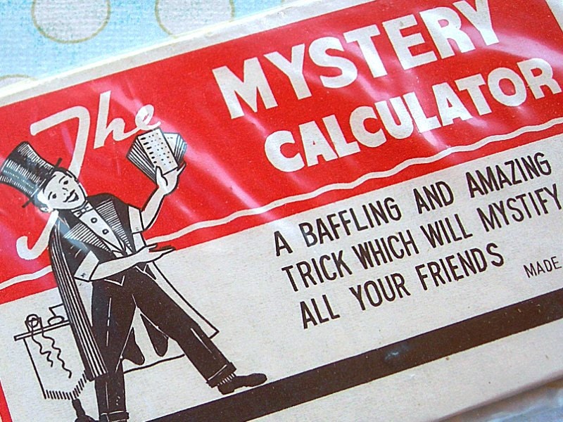 Vintage Magic Trick New in Package MYSTERY CALCULATOR Made in
