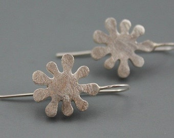 Sterling Silver Splat Earrings