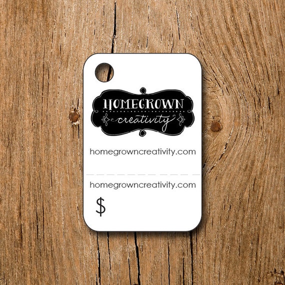 168 Customized Perforated Two Piece Price Tags by HomegrownGems