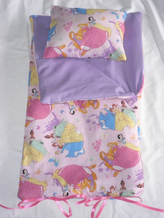Handmade Sleeping Bag Princess Pink Purple fits 18 inch Doll