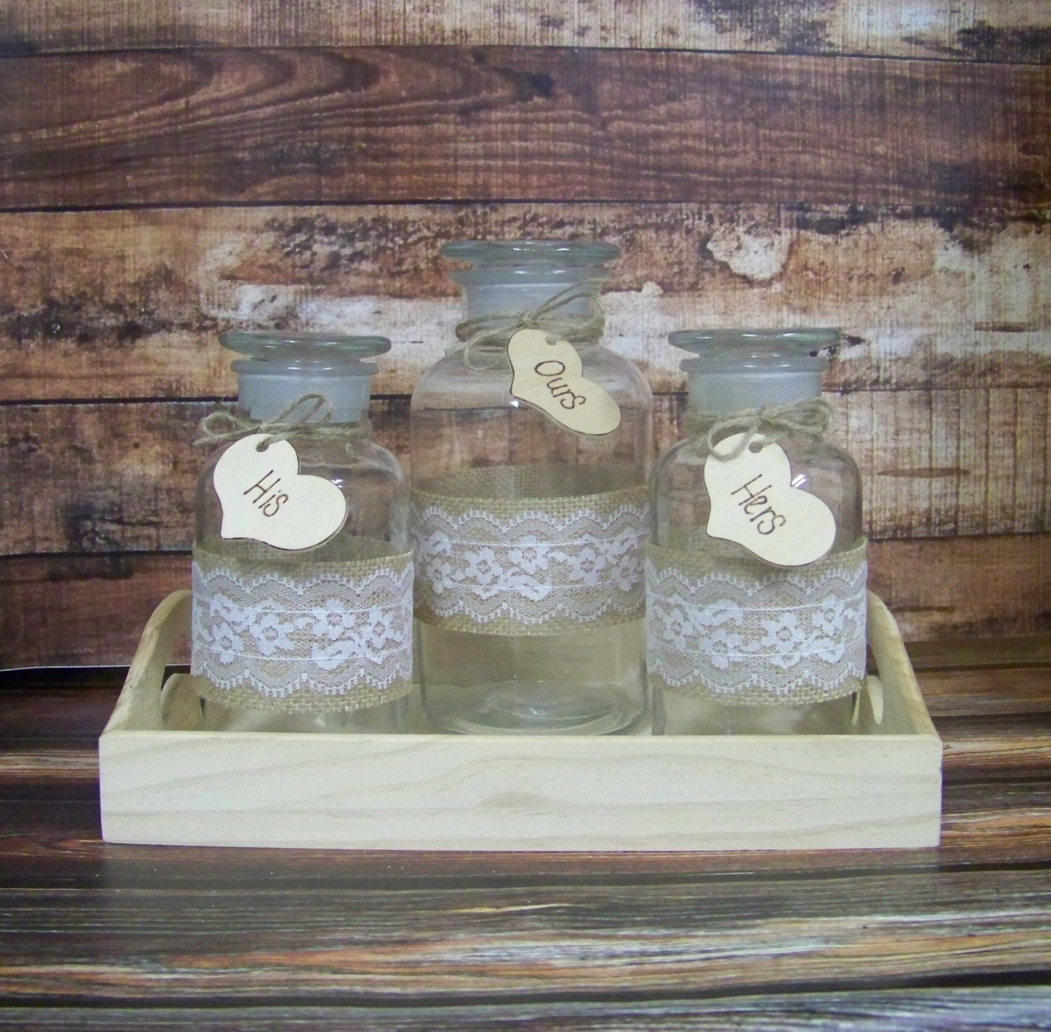 Unity Sand Set Wedding Unity Set Personalized by sugarplumcottage