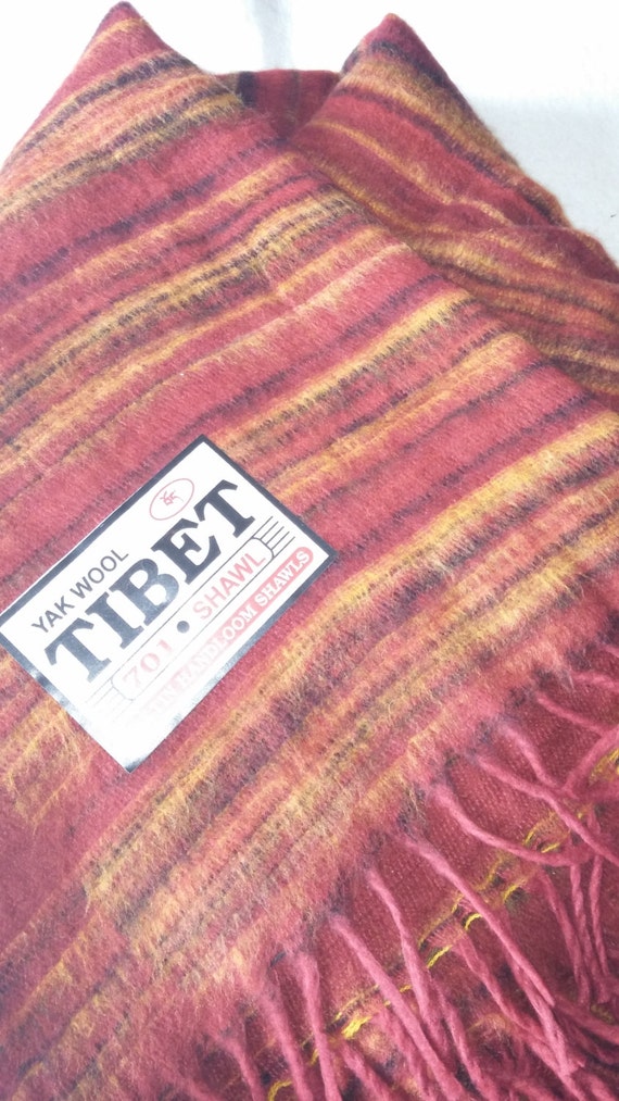 Handloomed Tibetan Yak Wool Shawl/Throw