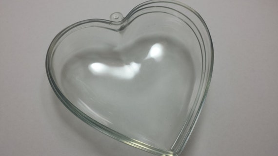 Clear Acrylic Fillable Heart Ornament 100mm