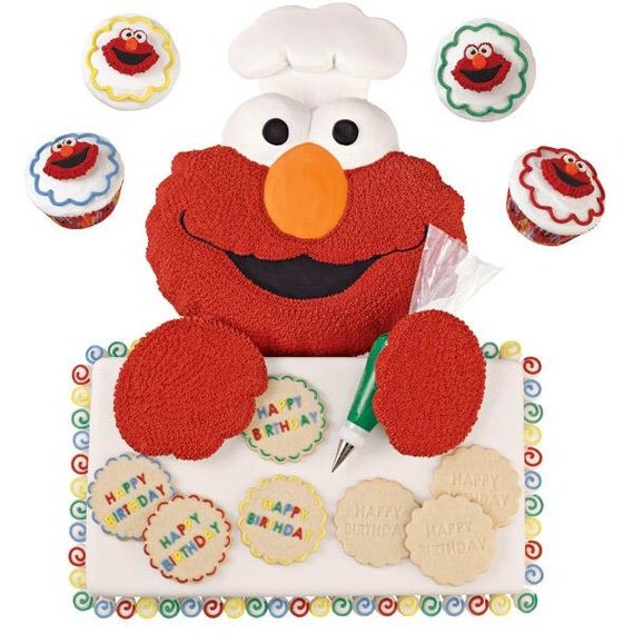 Elmo Icing Decorations Elmo Sesame Street Birthday Edible