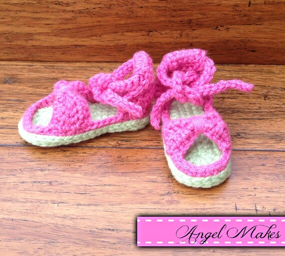 Bitty Bow Baby Sandals Sizes 0-12 months Custom by AngelMakes