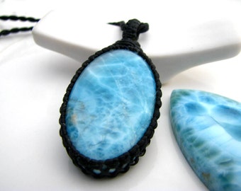 RESERVED Larimar Necklace / Carribean blue / Spiritual / handcrafted ...