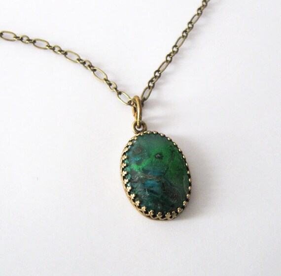 Eilat Stone Necklace Gemstone Jewelry by SendingLoveGallery