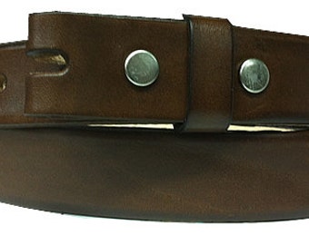 Gorgeous Brown Leather Belt Strap -Snap On- Mens Womens- Genuine Cowhide - 1.5" 38mm - Size 30 32 34 36 38 40 42 44 - 25+ OTHER STYLES AVAIL