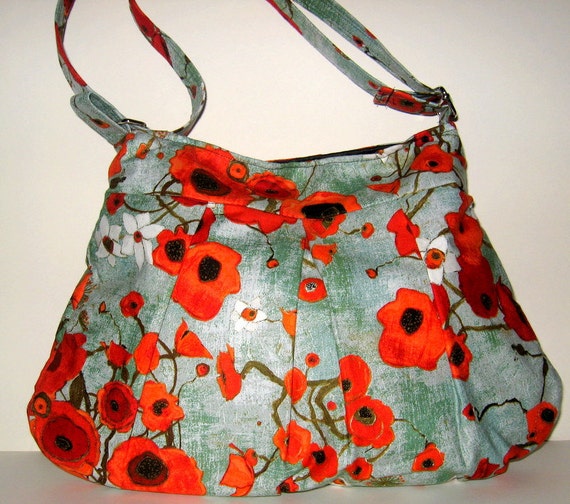 Beautiful Poppies on Gray,Bags and Purse, Cross Body Bag,Shoulder Bags,Tote Bags,Diaper Bags,Market Bags,Slouch Bags