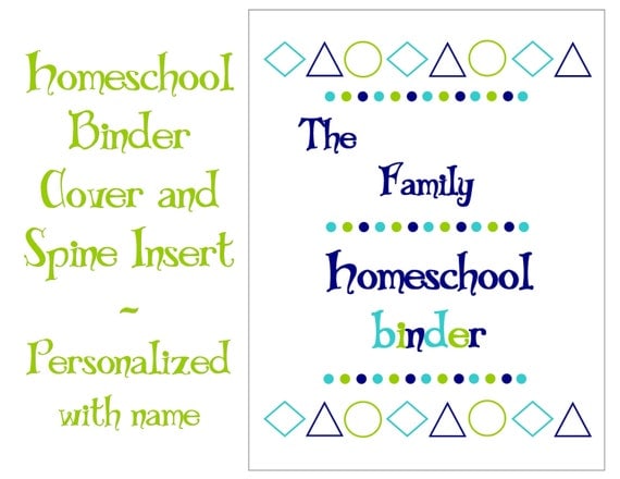 Free Printable Homeschool Binder Cover