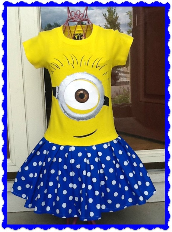 girls MINION & Unicorn Dress Dispicable Me 2 custom boutique ready to ...